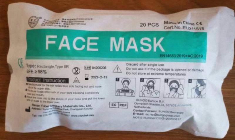 2000 OP MASKEN Typ IIR, CE0179, EC REP Medizinische Maske Medizinischer Mund-Nasen-Schutz Medizinischer Mundschutz