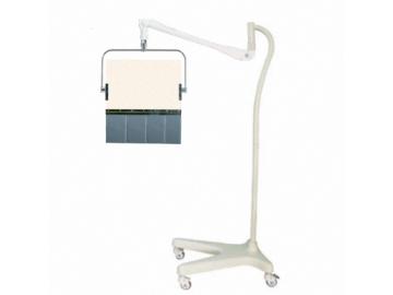 Transparente Strahlenschutz-Scheibe mit flexiblen Vorhang am Strahlenschutzschild, Röntgen-Strahlenschutzschild  PTO-004