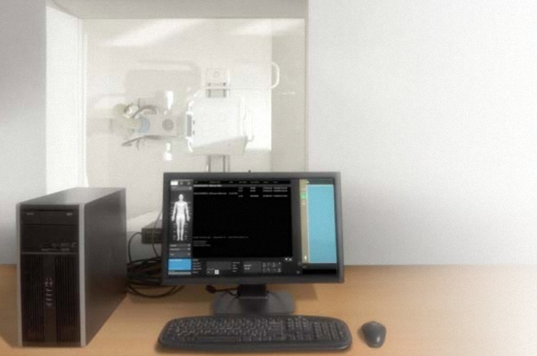 Digitales Röntgen VISION V Röntgensystem mit Bucky Tisch und Rasterwandstativ Direktradiographie Röntgen Geräte