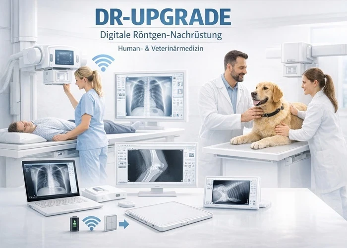 DR Upgrade digitales Röntgen – DR Retrofit Nachrüstung für Human- und Veterinärmedizin zur Digitalisierung bestehender Röntgenanlagen