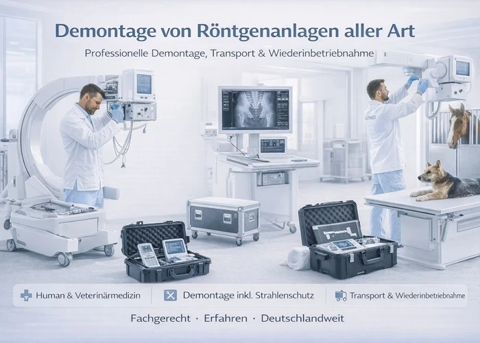 Demontage von Röntgenanlagen – Fachgerechter Rückbau, Umzug und Entsorgung von Röntgensystemen durch NDTMED