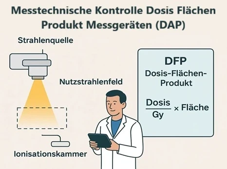 Messtechnische Kontrolle Dosis Flächen Produkt Messgeräten