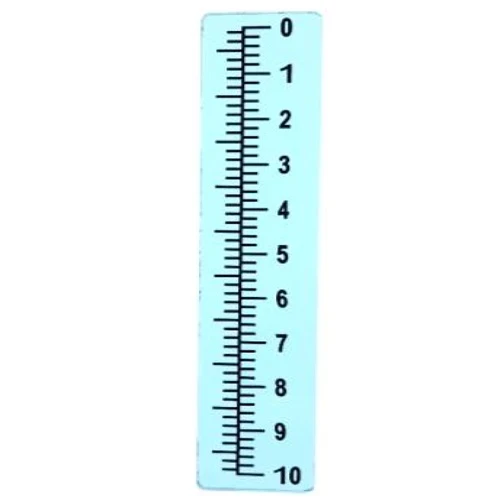 Röntgenlineal PMMA – Präzisionslineal mit 1-cm Skala für Radiologie und NDT