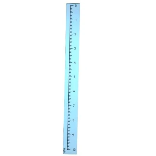 Röntgenlineal PMMA – Präzisionslineal mit Inch-Skala mit 0,1-Inch Unterteilung für Radiologie und NDT