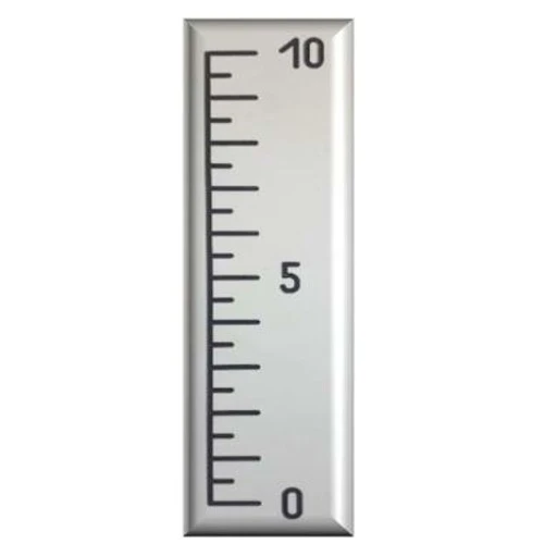 Röntgenlineal mit Wolfram – Messlineal mit 5 mm Unterteilung für Radiologie und NDT Revers