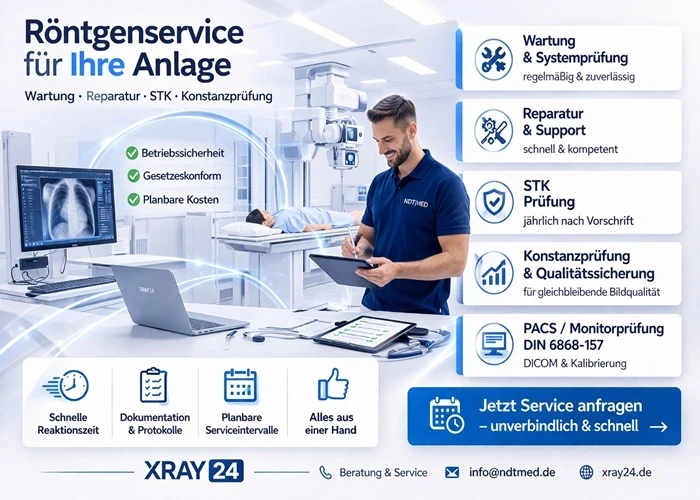 Röntgenservice für Röntgenanlagen – Wartung, Reparatur, STK und Konstanzprüfung