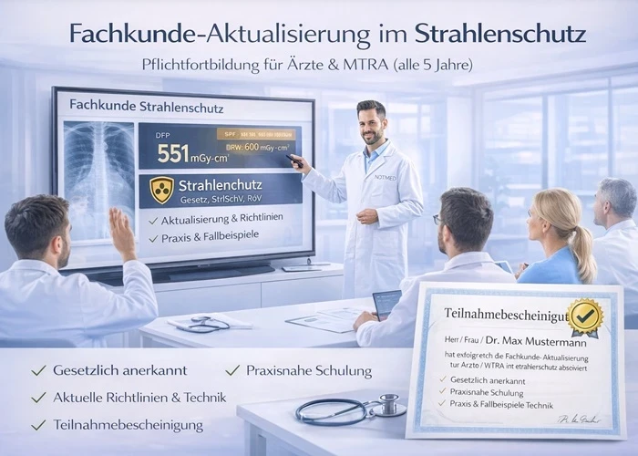 Tagesworkshop Fachkunde Aktualisierung Strahlenschutz – Pflichtkurs für Ärzte und MTRA nach Strahlenschutzverordnung