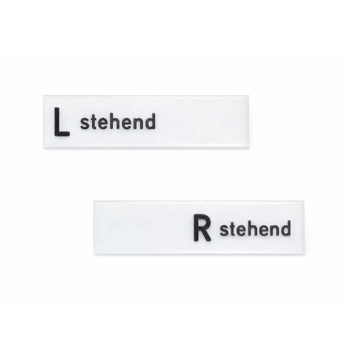 Textschablonen mit L und R