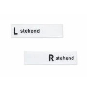 Textschablonen mit L und R