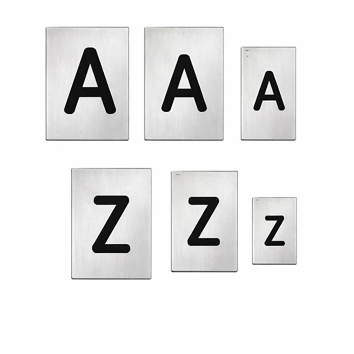 Buchstabenschablonen Plexiglas weiß mit Bleieinlage – Röntgen Buchstabenmarker A–Z