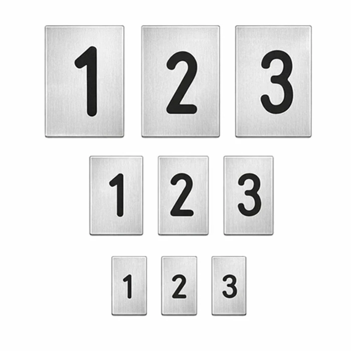 Zahlenschablonen aus Plexiglas weiß mit Bleieinlage– Röntgen Zahlenmarker für Dokumentation und Qualitätssicherung