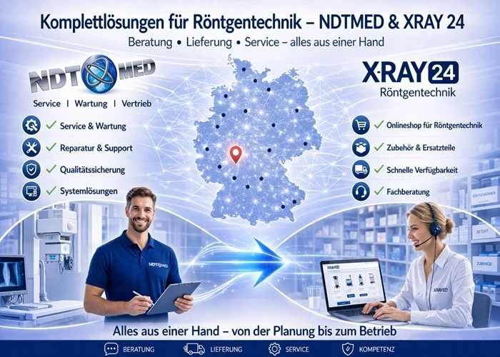 NDTMED Röntgentechnik & XRAY24 Onlineshop – Ihr Fachanbieter für Röntgentechnik, Medizintechnik und Service für Praxis, Klinik und Veterinärmedizin